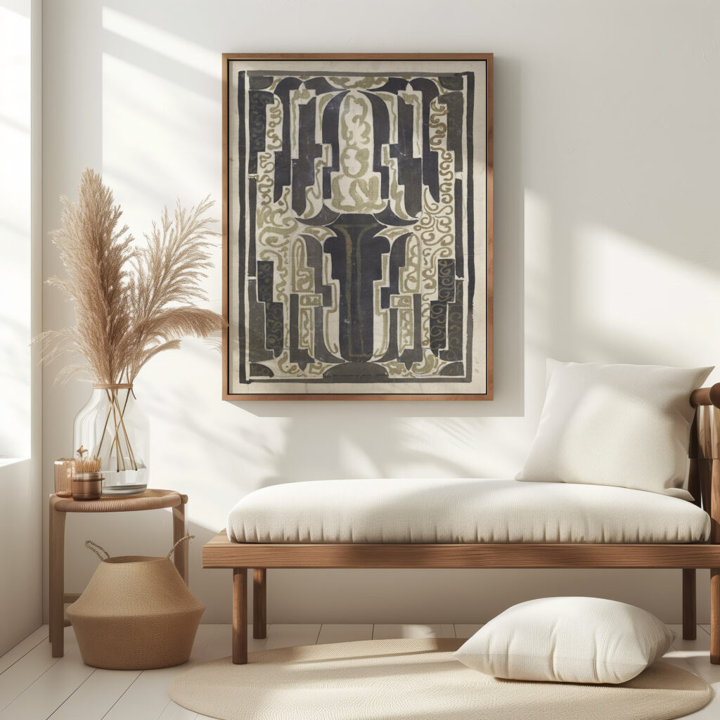 Decoratief ontwerp 1874 Carel Adolph Lion Cachet 5 mockup