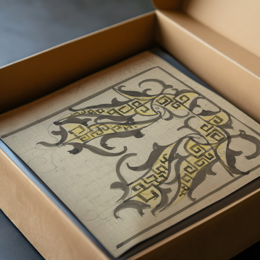 Decoratief ontwerp 1874 Carel Adolph Lion Cachet 5 video mockup