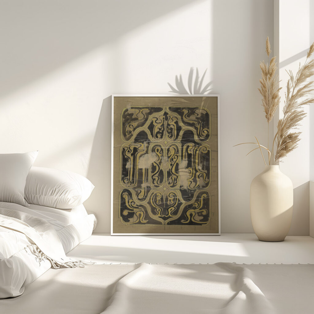 Decoratief ontwerp 1874 Carel Adolph Lion Cachet 6 4 mockup