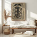 Decoratief ontwerp 1874 Carel Adolph Lion Cachet 7 5 mockup