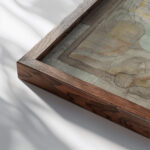 Decoratief ontwerp 1874 Carel Adolph Lion Cachet 8 close up dark wood mockup