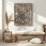 Decoratief ontwerp met bovenaan twee herauten 1874 Carel Adolph Lion Cachet 5 mockup