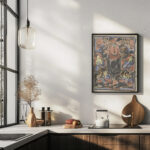 Decoratief ontwerp met bovenaan twee herauten 1874 Carel Adolph Lion Cachet 6 mockup