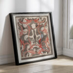 Decoratief ontwerp met diermotieven 1874 Carel Adolph Lion Cachet 4 mockup