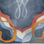 Decoratief ontwerp met gekroonde W en nationale kleuren 1874 1945 Carel Adolph Lion Cachet 8 mockup