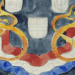 Decoratief ontwerp met het rijkswapen vlaggen en vaandels 1874 1945 Carel Adolph Lion Cachet 8 mockup