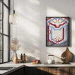 Decoratief ontwerp met letter W 1874 Carel Adolph Lion Cachet 6 mockup