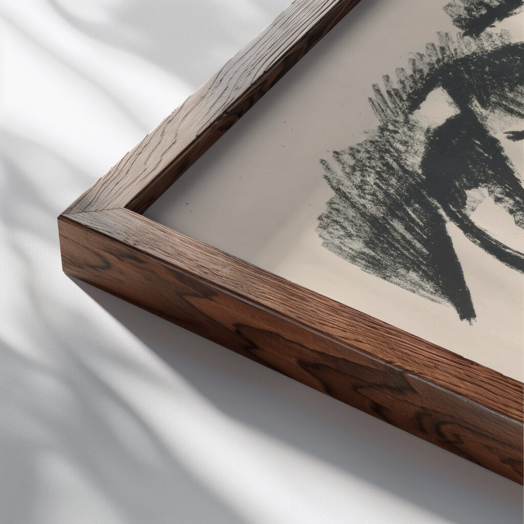 Dedina 1922 Gejza Schiller close up dark wood mockup