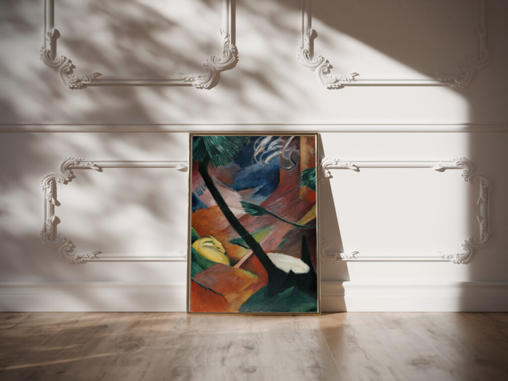 Deer in the Forest II 1912 Franz Marc video mockup