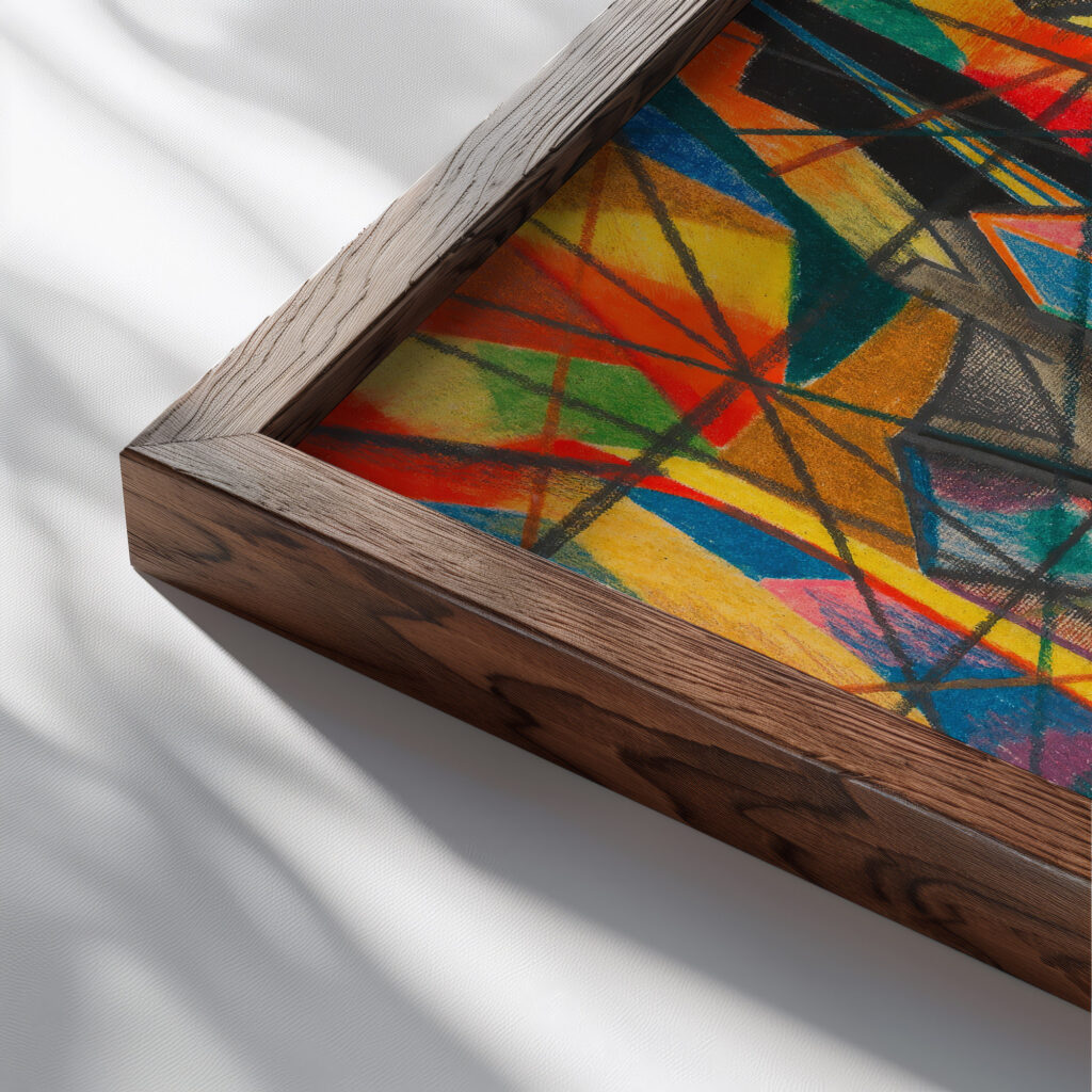Deformation I ca 1927 Karl Wiener close up dark wood mockup