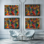 Deformation I ca 1927 Karl Wiener framed posters mockup