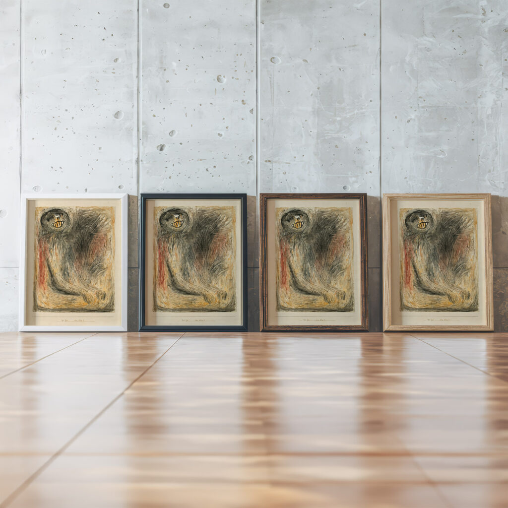 Dein Ahn 1933 Paul Klee framed posters mockup