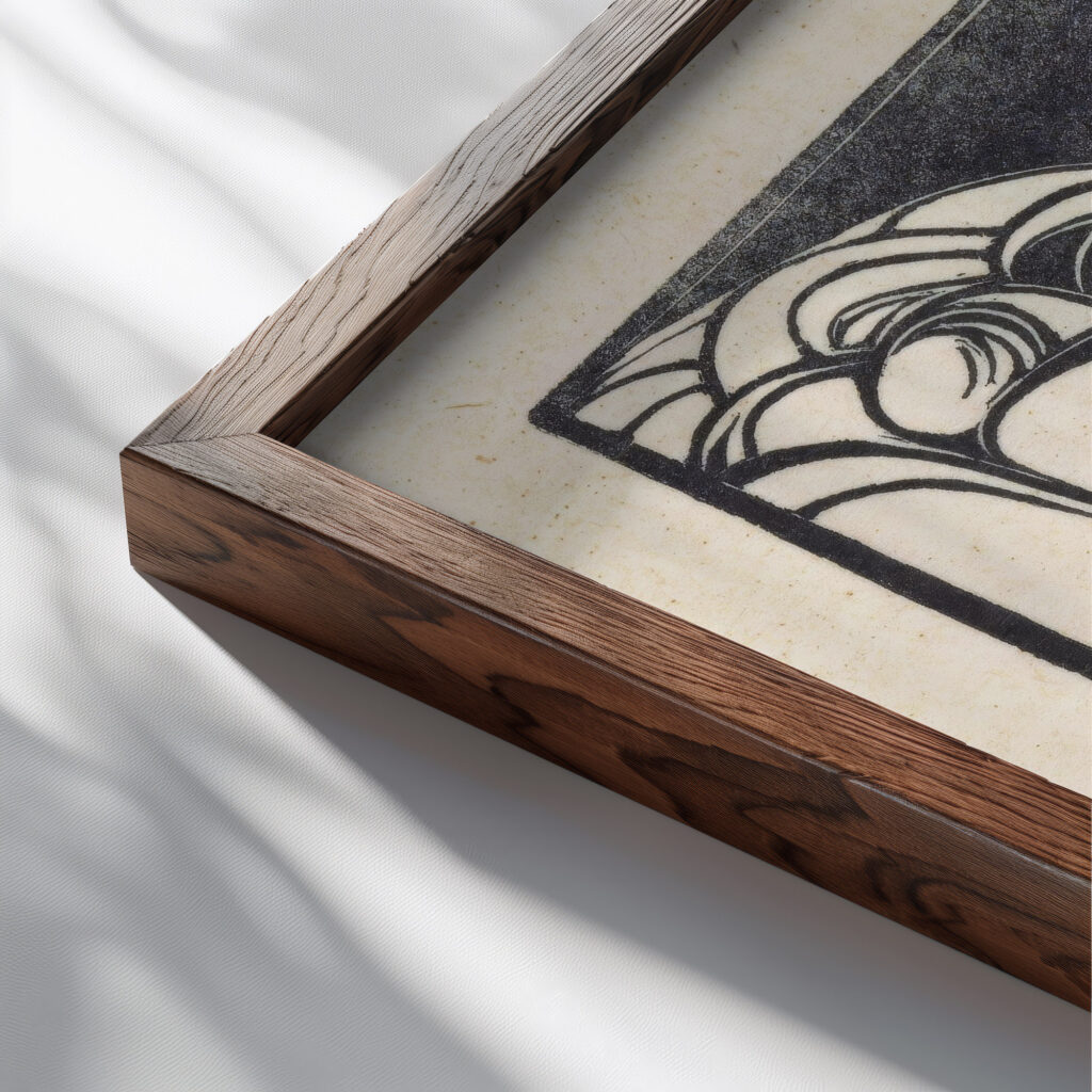 Deirdre 1917 Bernard Essers close up dark wood mockup