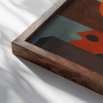 Demonstration 1925 Franz Wilhelm Seiwert close up dark wood mockup