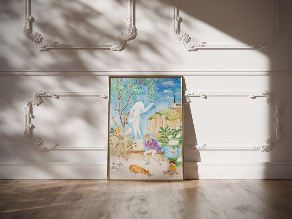 Den sonderslagna statyn II 1917 Nils Dardel video mockup