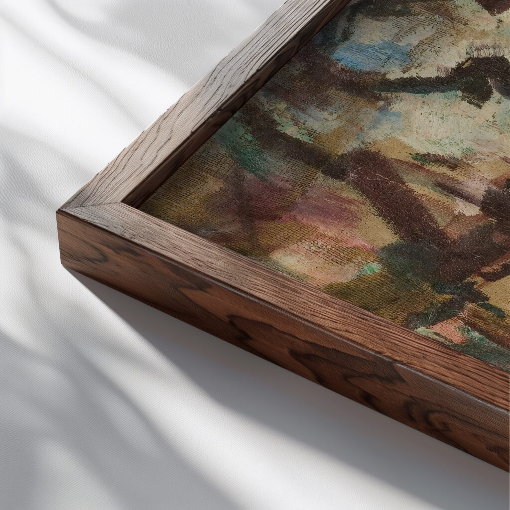 Den store eken 1923 Ludvig Karsten close up dark wood mockup