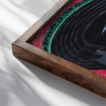 Den tavse fest 1935 Gustaf Munch Petersen close up dark wood mockup