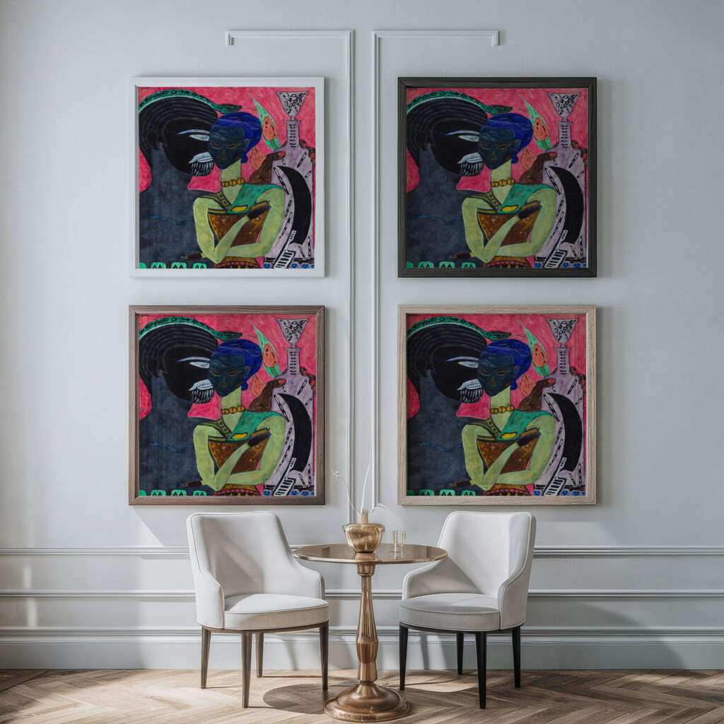 Den tavse fest 1935 Gustaf Munch Petersen framed posters mockup