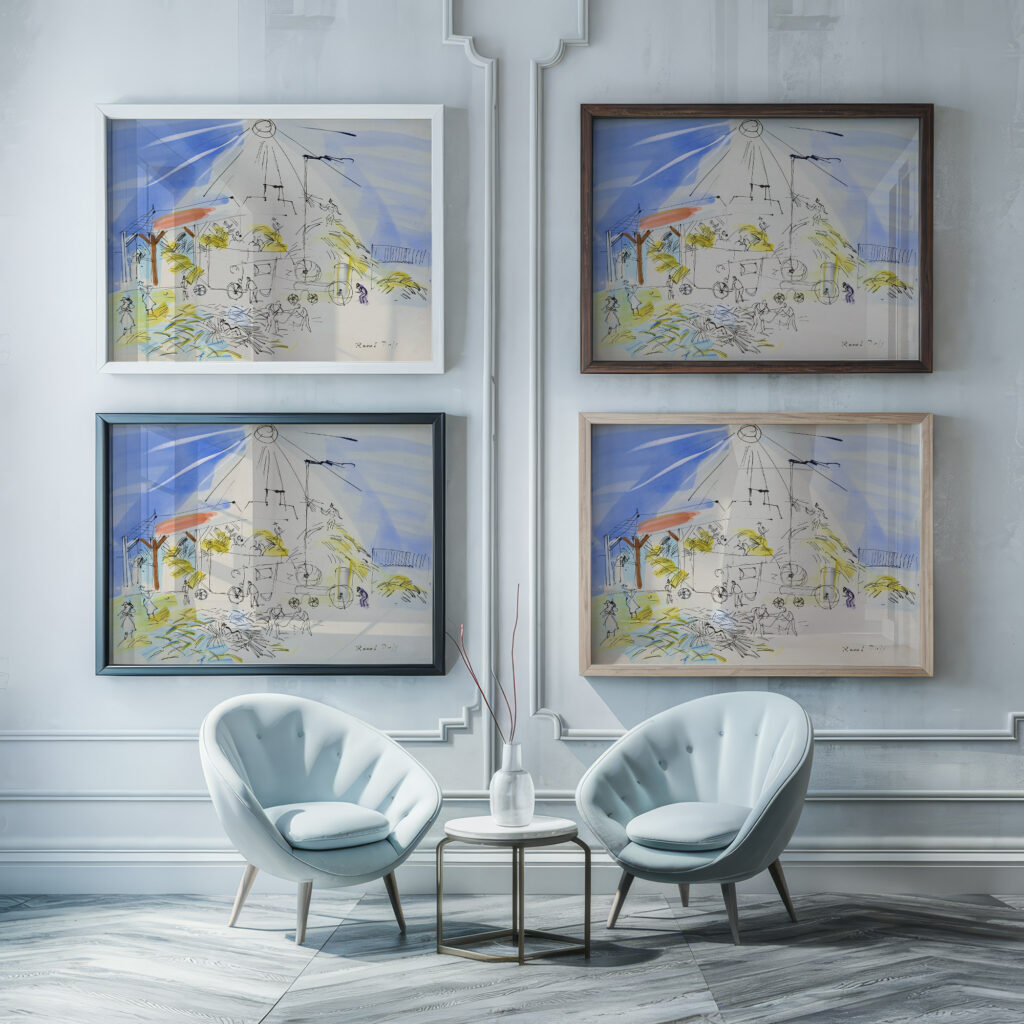 Depiquage au soleil 1943 Raoul Dufy framed posters mockup