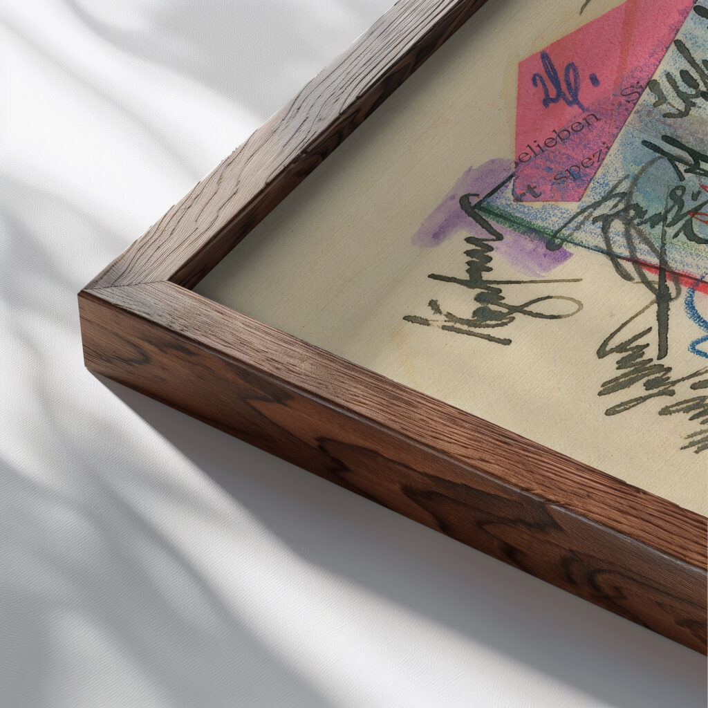 Depotabteilung around 1921 Karl Wiener close up dark wood mockup