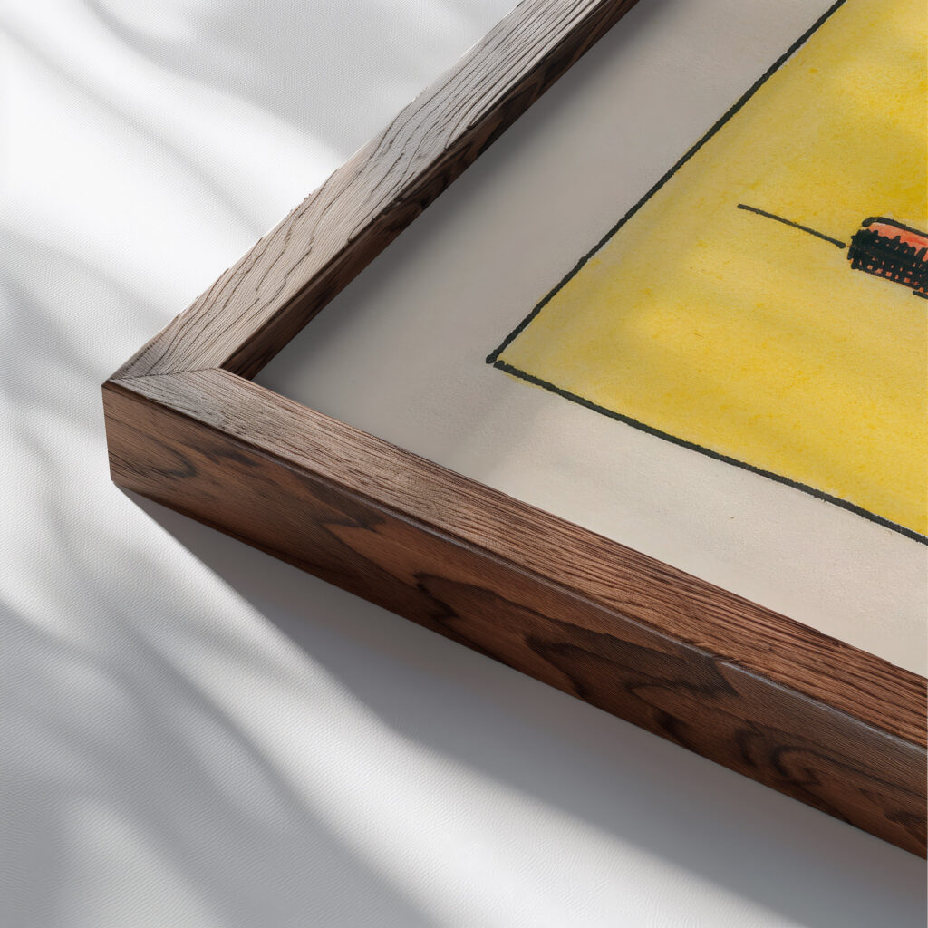 Der 1. Mai around 1919 Karl Wiener close up dark wood mockup