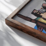 Der Abtransport der Sphinxe 1945 Max Beckmann close up dark wood mockup