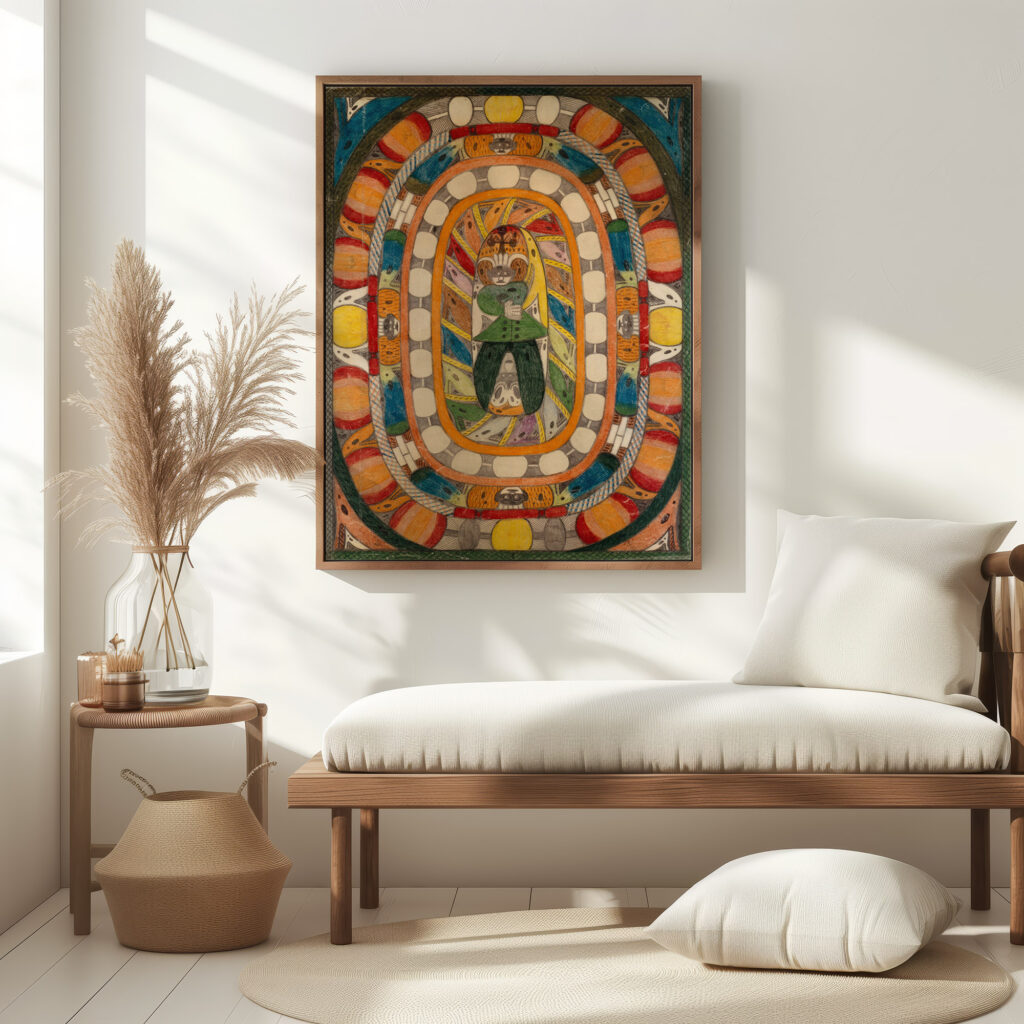 Der Bandaisan Vulkahn und RiesenGletscher in Japan 1920 Adolf Wolfli 5 mockup