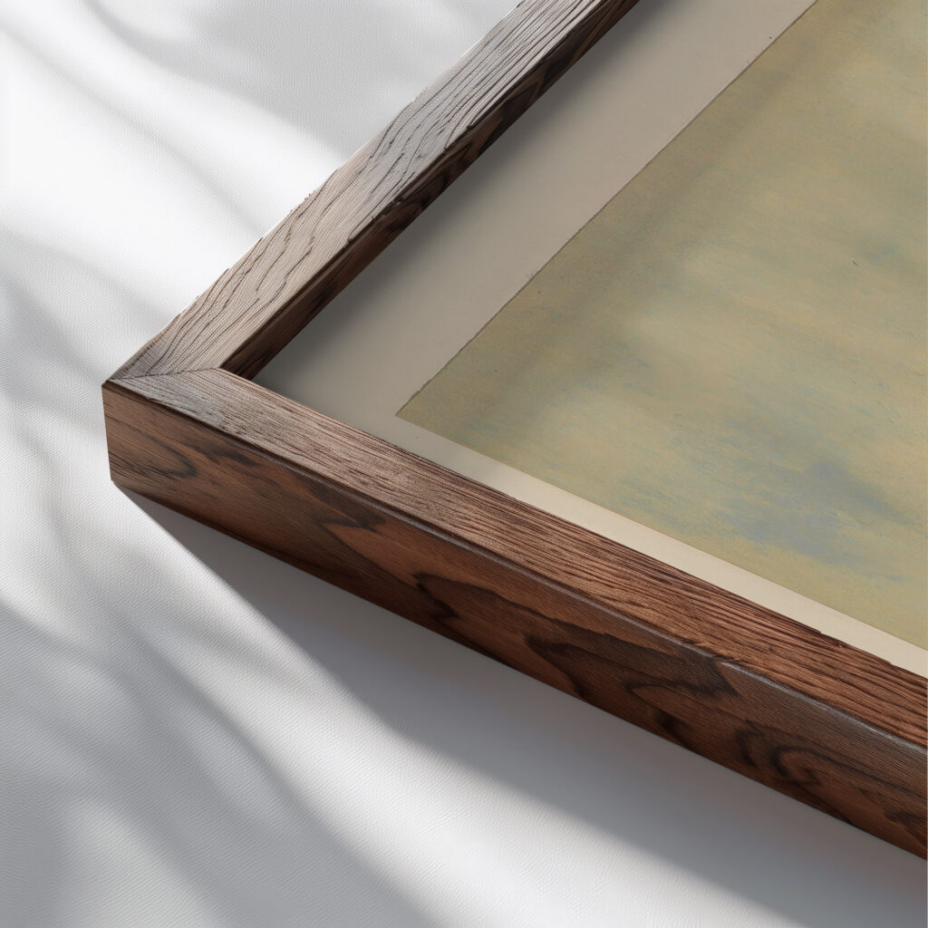 Der Berg Obersteiermark 1943 Karl Wiener close up dark wood mockup