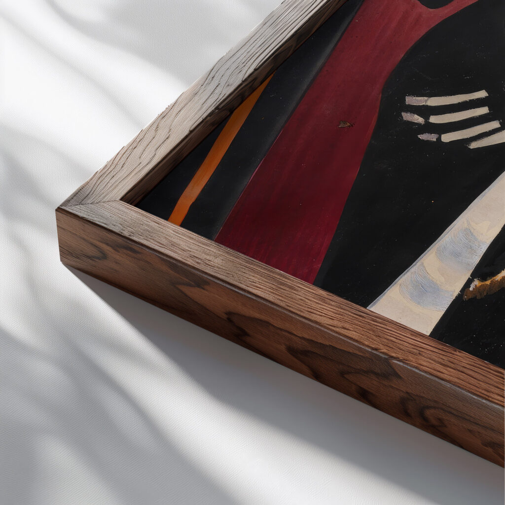 Der Dirigent 1920 Hugo Scheiber close up dark wood mockup