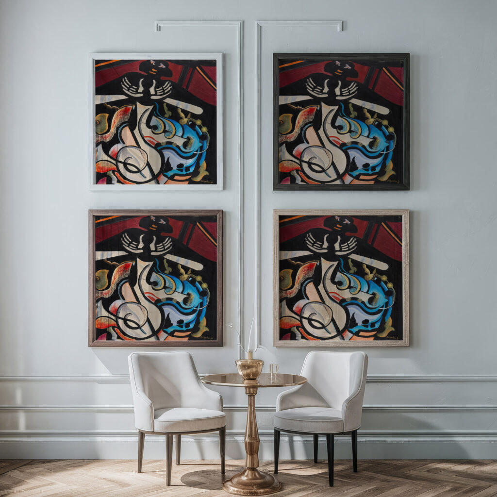 Der Dirigent 1920 Hugo Scheiber framed posters mockup