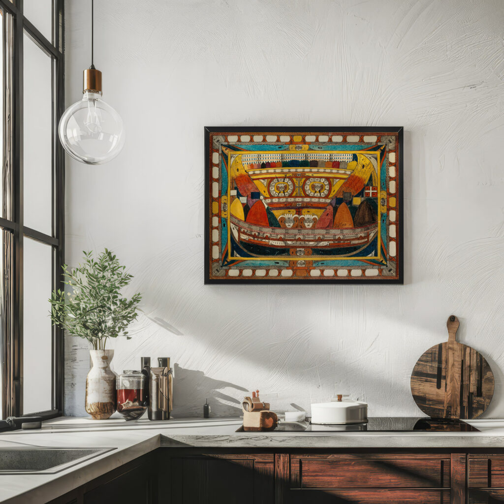 Der GottVatterRiesenBlitzTransparantt 1921 Adolf Wolfli 6 mockup