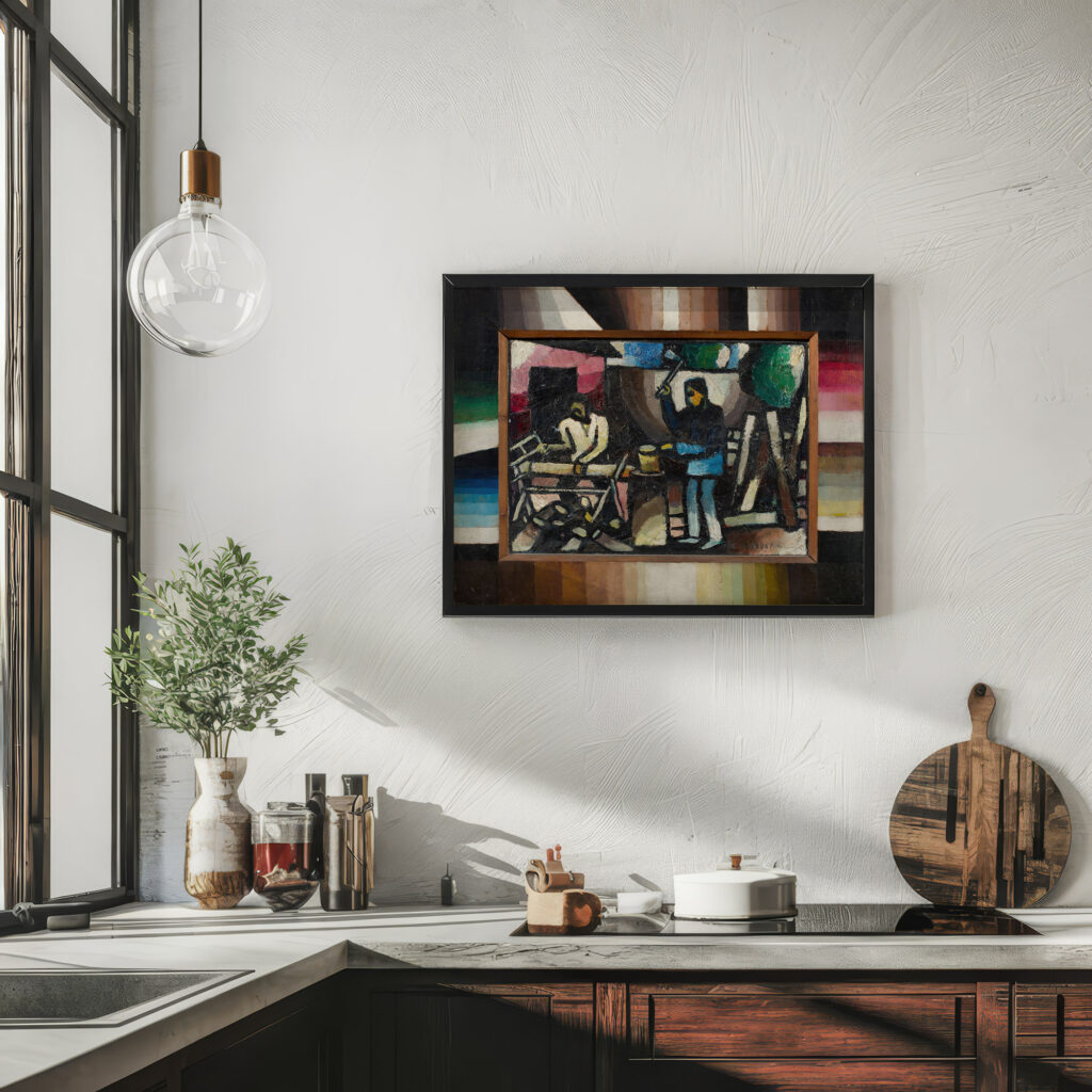 Der Holzarbeiter Zyklus Arbeit Circa 1920 Arthur Segal 6 mockup