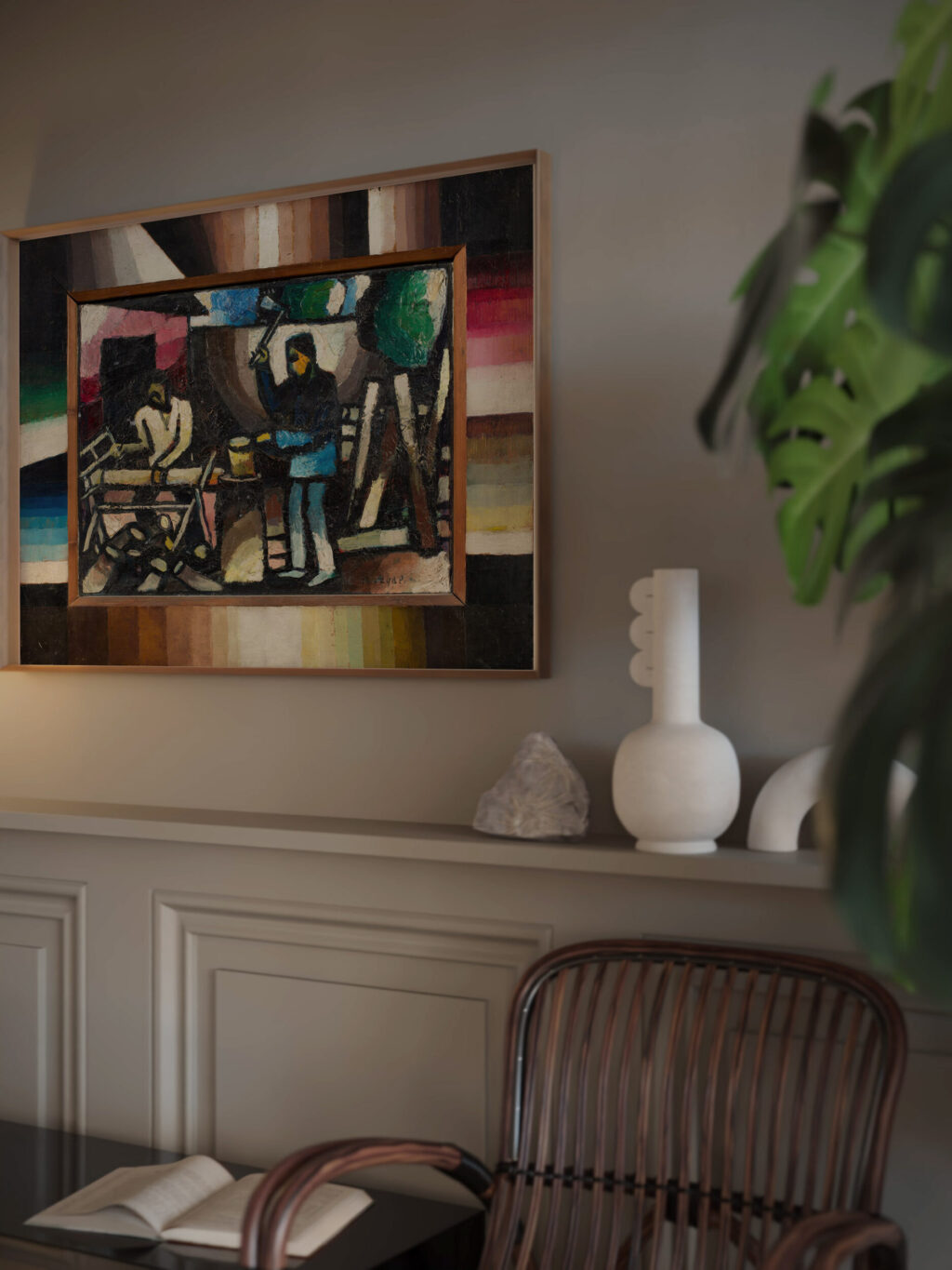 Der Holzarbeiter Zyklus Arbeit Circa 1920 Arthur Segal video mockup