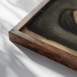 Der Junge und der Alte around 1930 Karl Wiener close up dark wood mockup