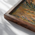 Der Konig erblickt das Madchen 1910 Eugen von Kahler close up dark wood mockup