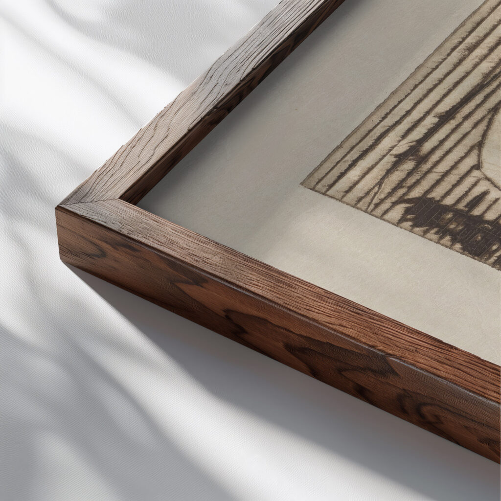 Der Kuss 1930 Ernst Ludwig Kirchner close up dark wood mockup