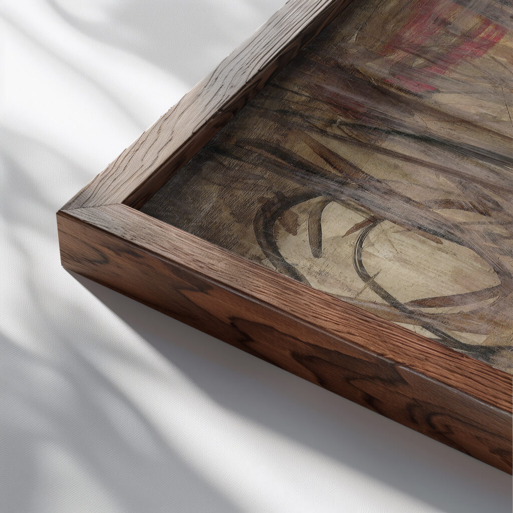 Der Kutscher c1905 Giovanni Boldini close up dark wood mockup