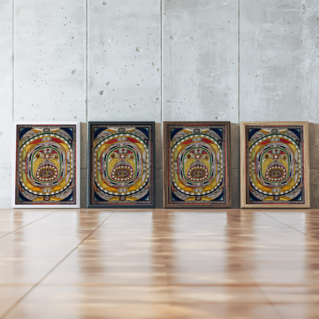 Der Napf 1916 Adolf Wolfli framed posters mockup