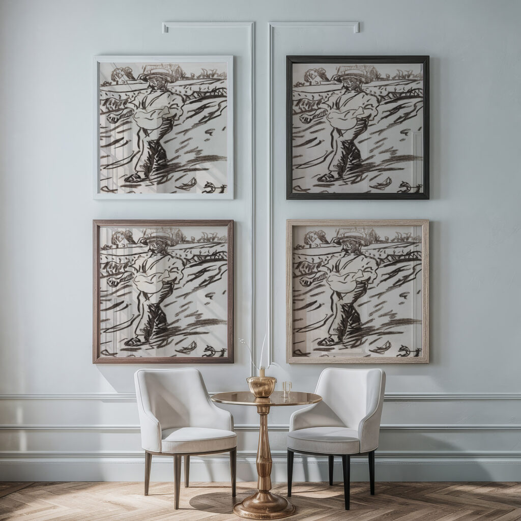 Der Samann Saender Bauer 1905 Ernst Ludwig Kirchner framed posters mockup