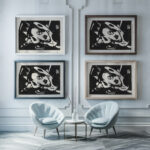 Der Stier 1912 Franz Marc framed posters mockup