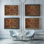 Der WiliSeeZohrnWald in Amerika und KrohnPrinzessinn Wiegalinda von WaldauFeldSkt. AdolfHoof 1919 Adolf Wolfli framed posters mockup