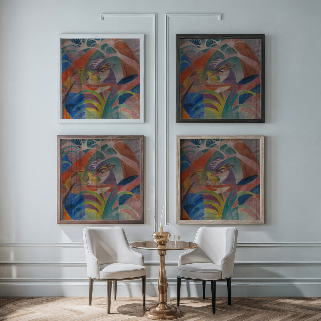 Der kranke Fuchs 1920 Jean Bloe Niestle framed posters mockup