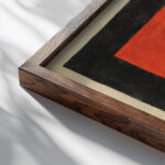 Der revolutionare Michl around 1923 Karl Wiener close up dark wood mockup