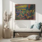 Design for Deer Hunting Mural in the Cabaret Theatre Club 1912 Spencer Frederick Gore 5 mockup