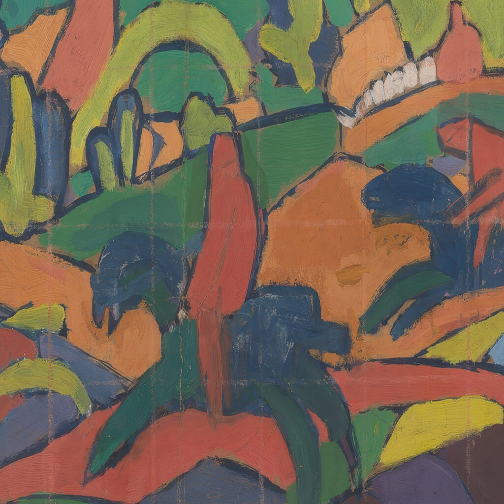 Design for Deer Hunting Mural in the Cabaret Theatre Club 1912 Spencer Frederick Gore 8 mockup