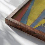 Design for Deer Hunting Mural in the Cabaret Theatre Club 1912 Spencer Frederick Gore close up dark wood mockup