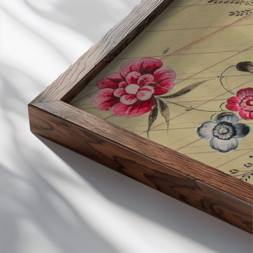 Design for Textile 2 ca. 1808–10 Unknown close up dark wood mockup