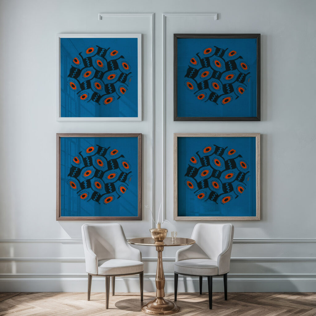 Design for Textile ca. 1808–10 Unknown 2 framed posters mockup