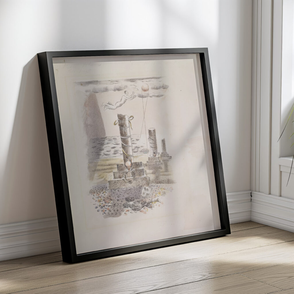 Design for Urne Buriall – Sorrow 1932 Paul Nash 4 mockup