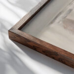 Design for Urne Buriall – Sorrow 1932 Paul Nash close up dark wood mockup